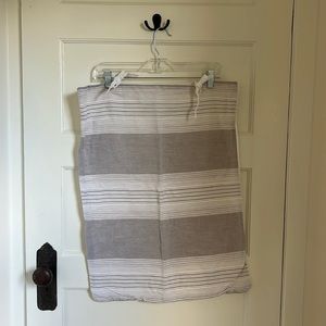 West Elm pillow stripe/linen case size 20”x26” standard size